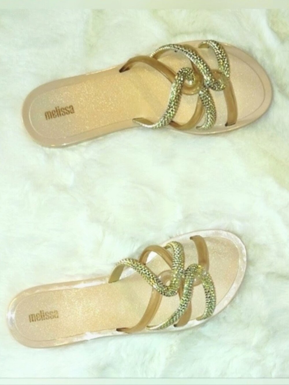 NIB Melissa Shiny Slide Sandal, Sz. 9. I WILL accept reasonable offers.